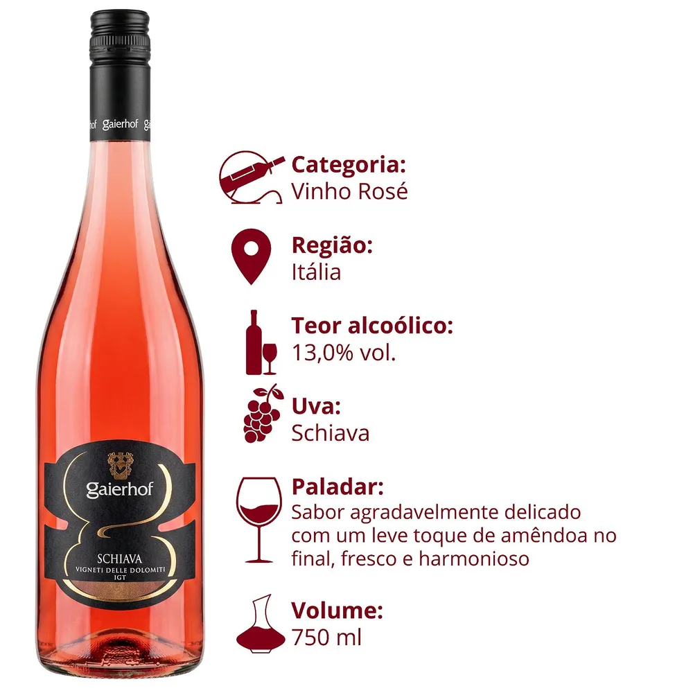 Vinho Tinto Gaierhof Schiava Vigneti delle Dolomiti IGT 750 ml — foto 3