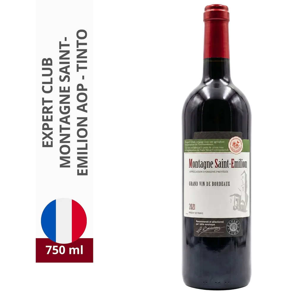 Tinto Merlot Montagne Saint-Émilion AOP Expert Club 750 ml — foto 5