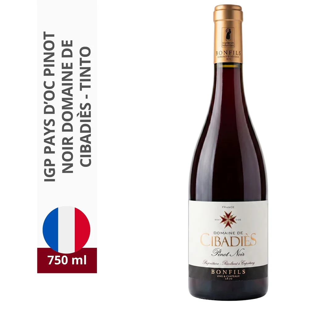 Tinto Pinot Noir IGP Pays d’Oc Domaine de Cibadiès Bonfils 750 ml — foto 5