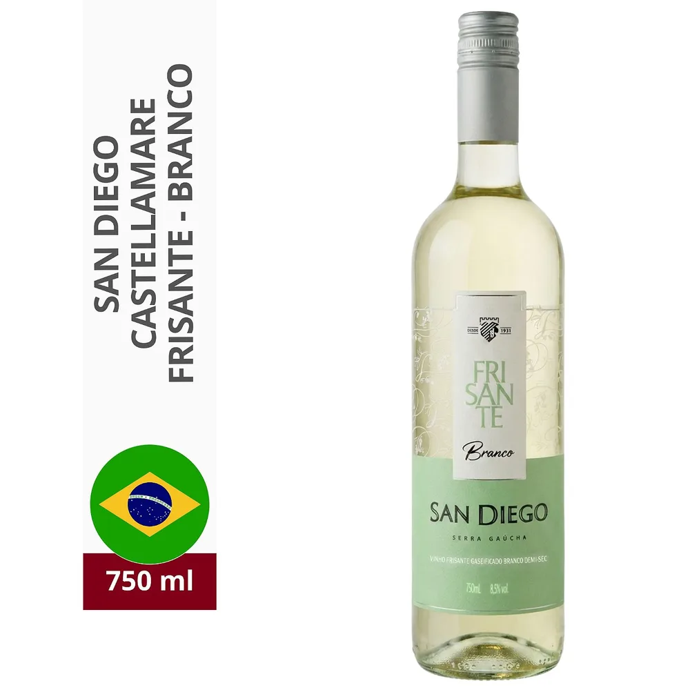 Vinho Frisante Branco Demi-Sec San Diego 750 ml — foto 5