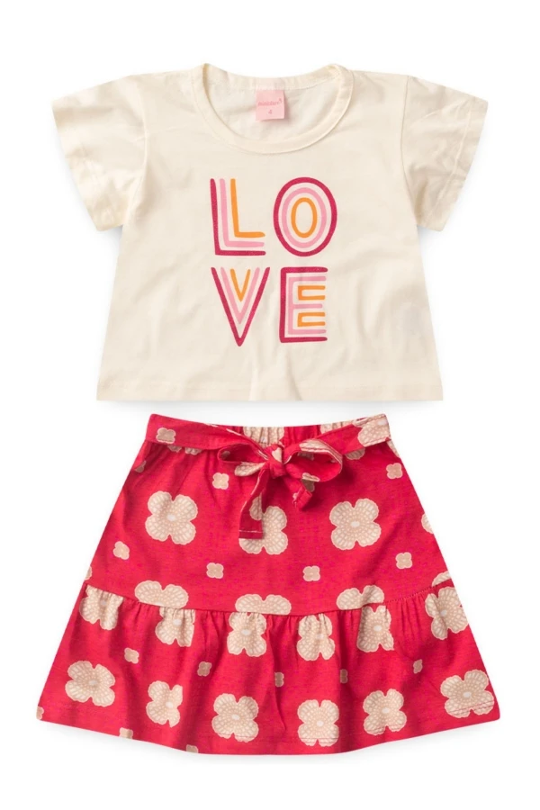 Conjunto Infantil Feminino Triplicate Love