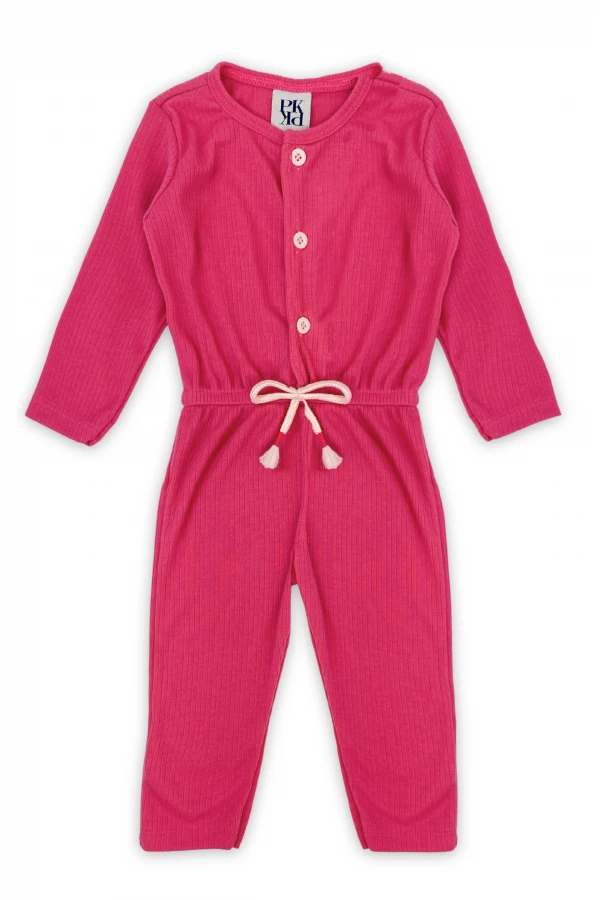 Macacão Feminino Infantil Básico Pink