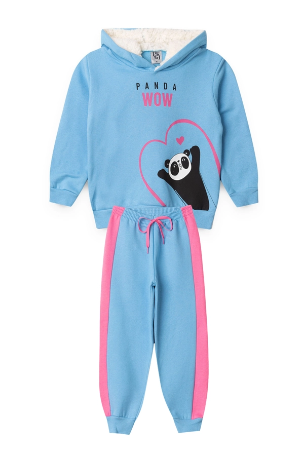 CONJUNTO FEMININO INFANTIL PANDA WOW AZUL