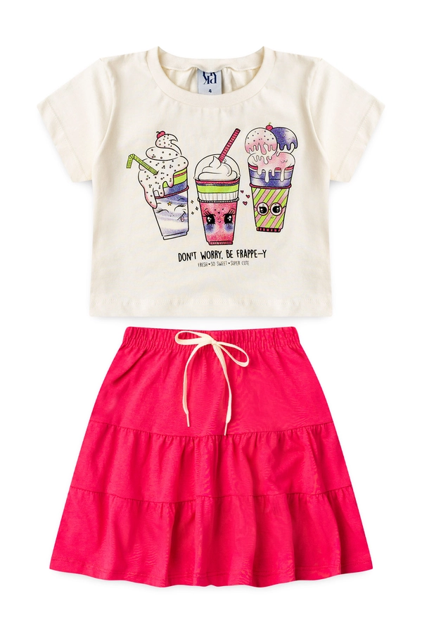 Conjunto Infantil Feminino Doce Milkshake