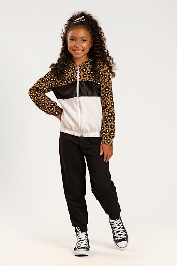 Conjunto Feminino Infantil Oncinha Florido