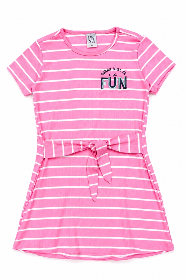 Vestido Feminino Infantil Bordado Divertido