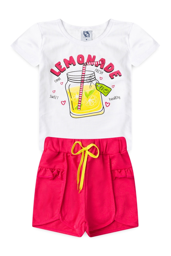 Conjunto Infantil Feminino Limonada Refrescante