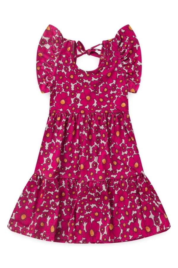 Vestido Infantil Feminino Flores Delicadas