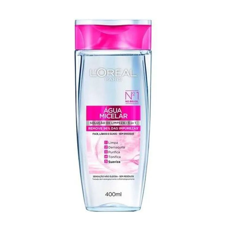 Água Micelar L'Oréal Paris Solução de Limpeza 5 em 1