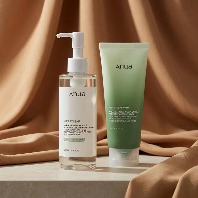 Anua Kit Dupla Limpeza Heartleaf Óleo + Espuma