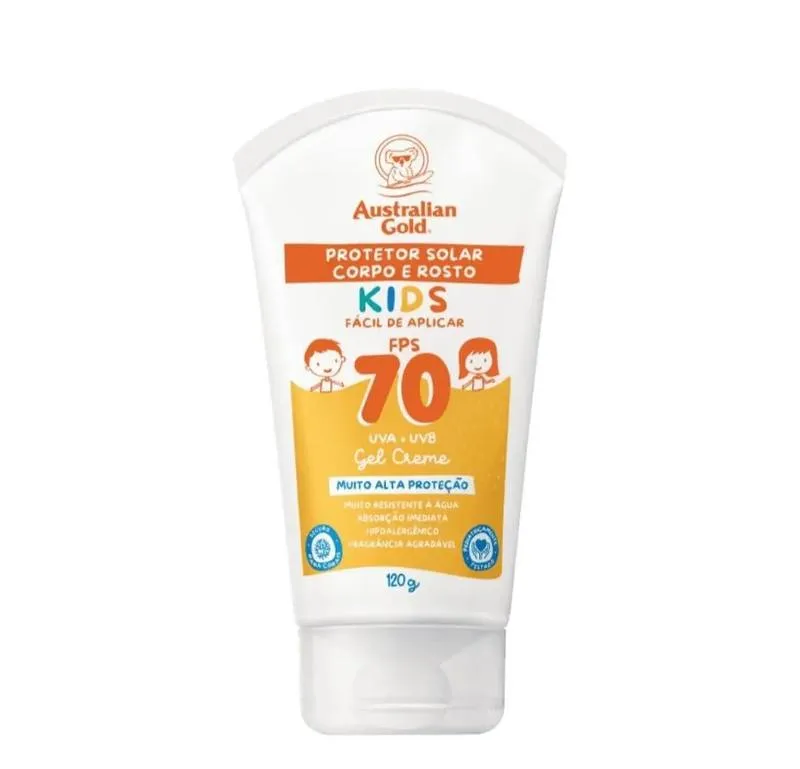 Australian Gold Protetor Solar Corpo e Rosto Kids Fps 70 120G