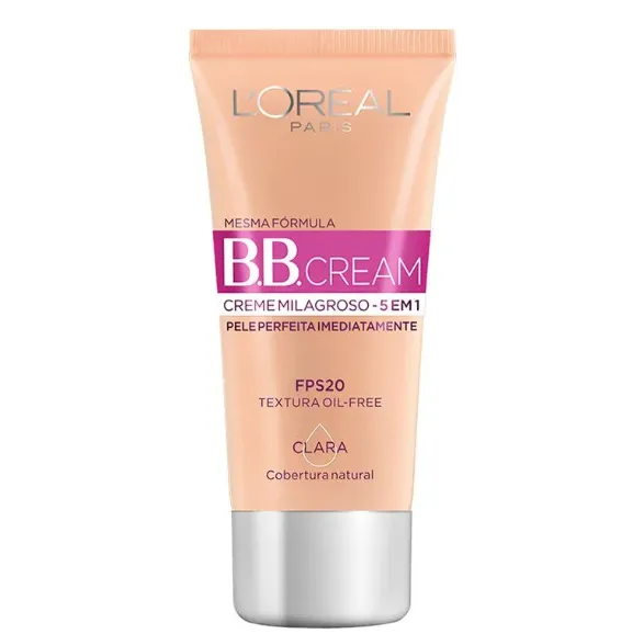 Base BB Cream L’Oréal Paris 5 em 1 Dermo Expertise Cor Clara FPS 20 30ml