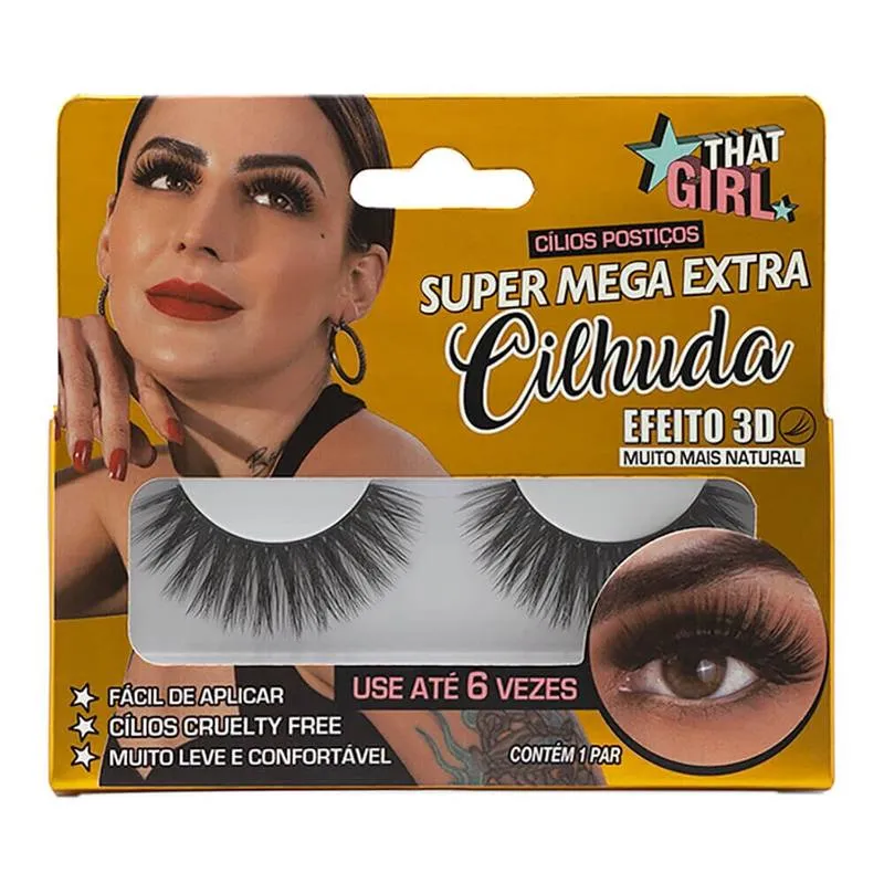 Cílios Postiços 3D That Girl Super Mega Cilhuda