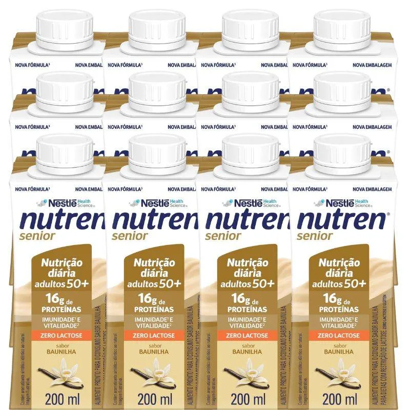 Complemento Alimentar Nutren Senior Baunilha 200Ml 12 Unidades