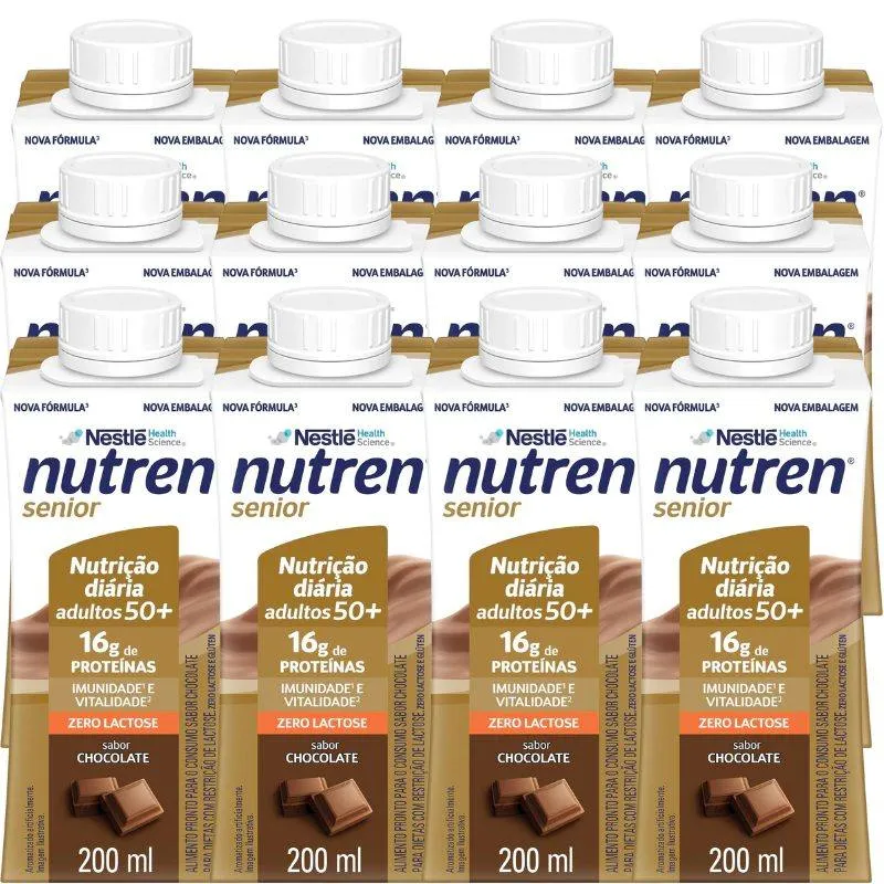 Complemento Alimentar Nutren Senior Chocolate 200Ml 12 Unidades