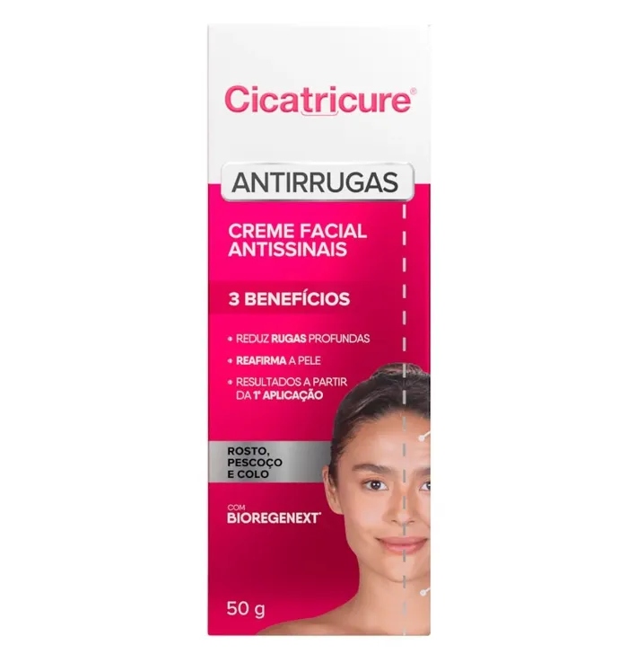 Creme Facial Cicatricure Antissinais e Antirrugas 50g