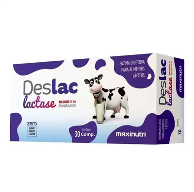 Deslac Lactase 10.000 Fcc Mastigável (30 Comp) – Padrão: Único