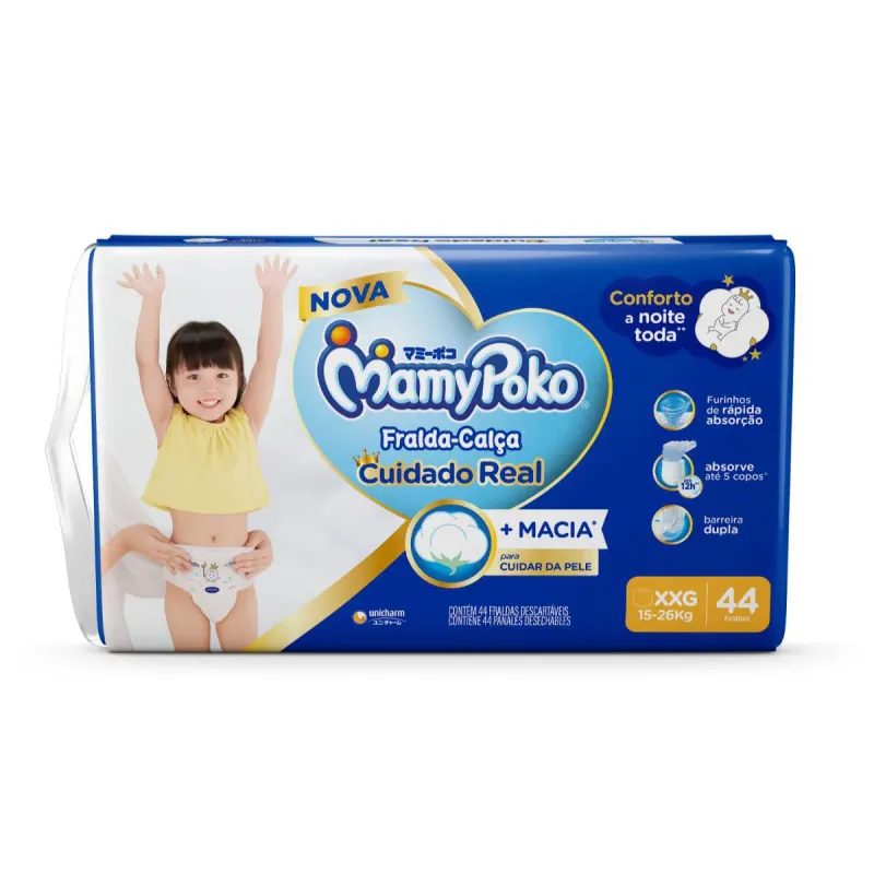 Fralda Calça MamyPoko Premium Seca XXG 44 Unidades