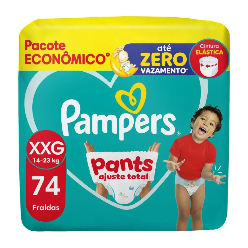 Fralda Calça Pampers Pants Ajuste Total XXG 74 Unidades