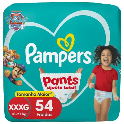 Fralda Calça Pampers Pants Ajuste Total XXXG 54 Unidades