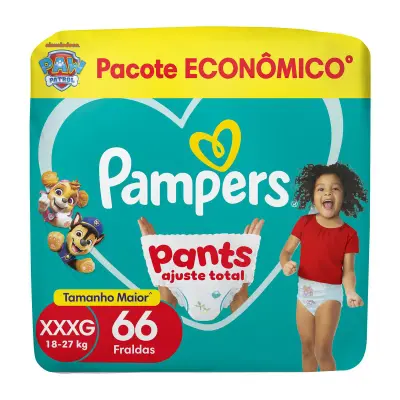 Fralda Calça Pampers Pants Ajuste Total XXXG 66 Unidades