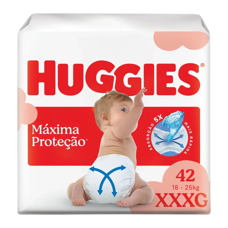 Fralda Huggies Máxima Proteção XXXG 42 Unidades