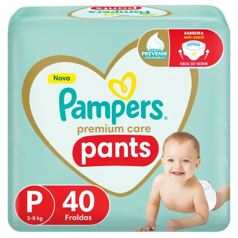Fralda Pampers Pants Premium Care P 40 Unidades