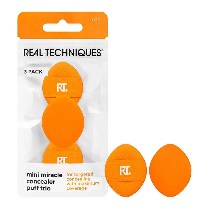 Kit com 3 Esponjas Mini para Corretivo Real Techniques