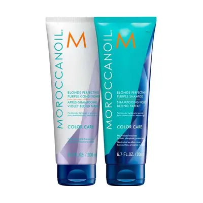 Kit Duo Cuidado da Cor Violeta Moroccanoil Blonde Perfecting Purple