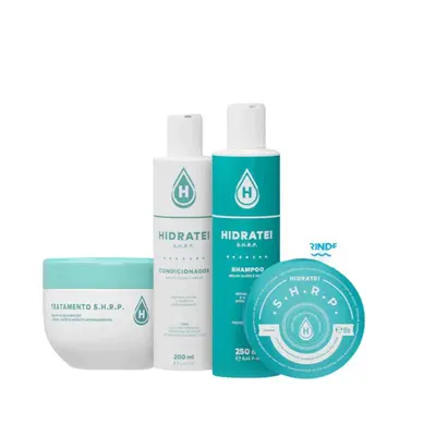 Kit Gloss Hidratei Shampoo Condicionador e Creme de proteína
