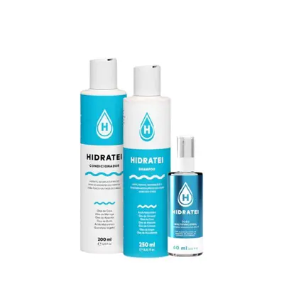 Kit Hidratação Descomplicada Hidratei Shampoo Condicionar e Óleo