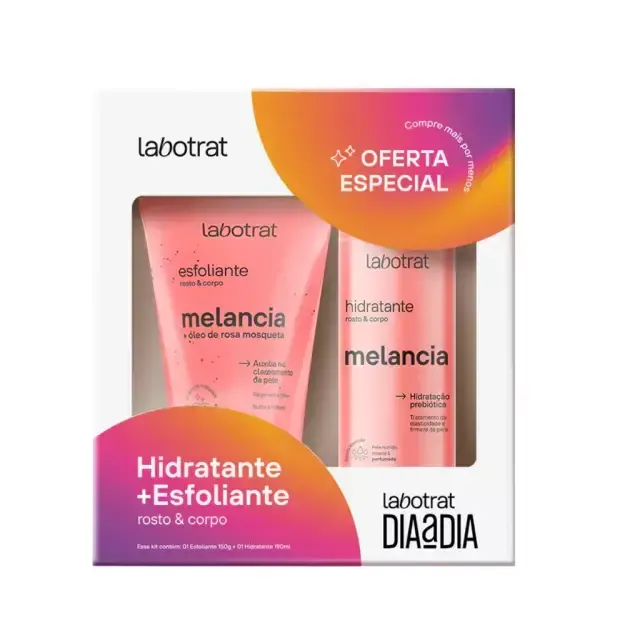 Kit Hidratante e Esfoliante Rosto e Corpot Labotrat Dia a Dia
