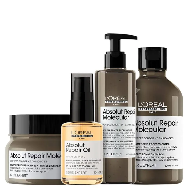 Kit L’Oréal Professionnel Absolut Repair Molecular + Repair Oil (4 Produtos)