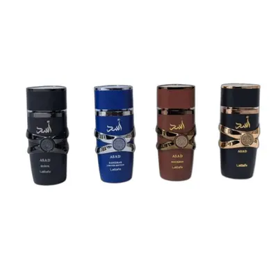 Kit Lattafa Asad Collection 4 Fragrâncias de 25ml