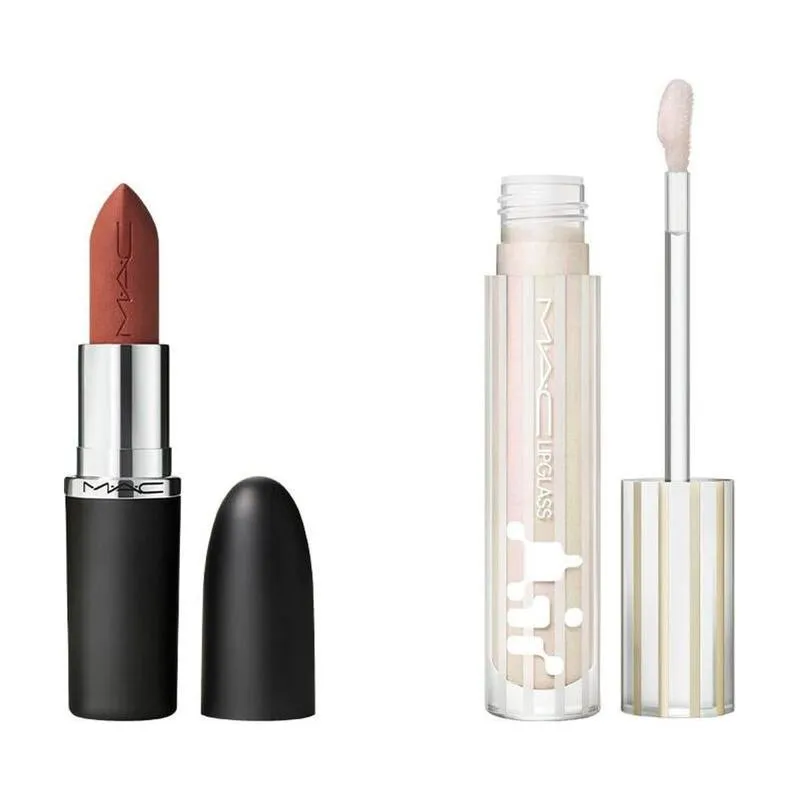 Kit Lip Moment Mac Maxcimal e Lipglass Airshine
