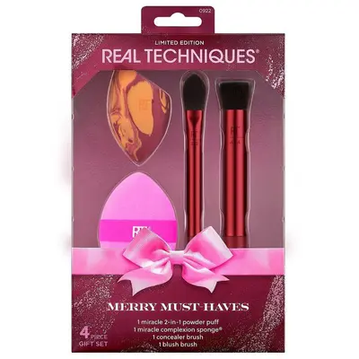 Kit Pincéis e Esponja Real Techniques Desejos de Beleza