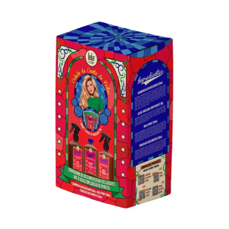 Kit Shampoo Milk Spray Tônico Máscara Lola Rapunzel