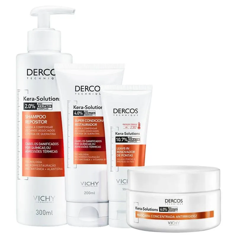 Kit Vichy Dercos Kera-Solutions Complete (4 Produtos)