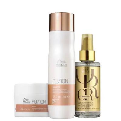 Kit Wella Professionals Fusion & Oil Reflection (3 Produtos)