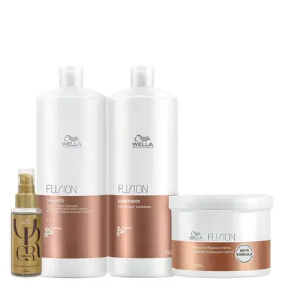 Kit Wella Professionals Fusion Quarteto Shine Salon (4 Produtos)