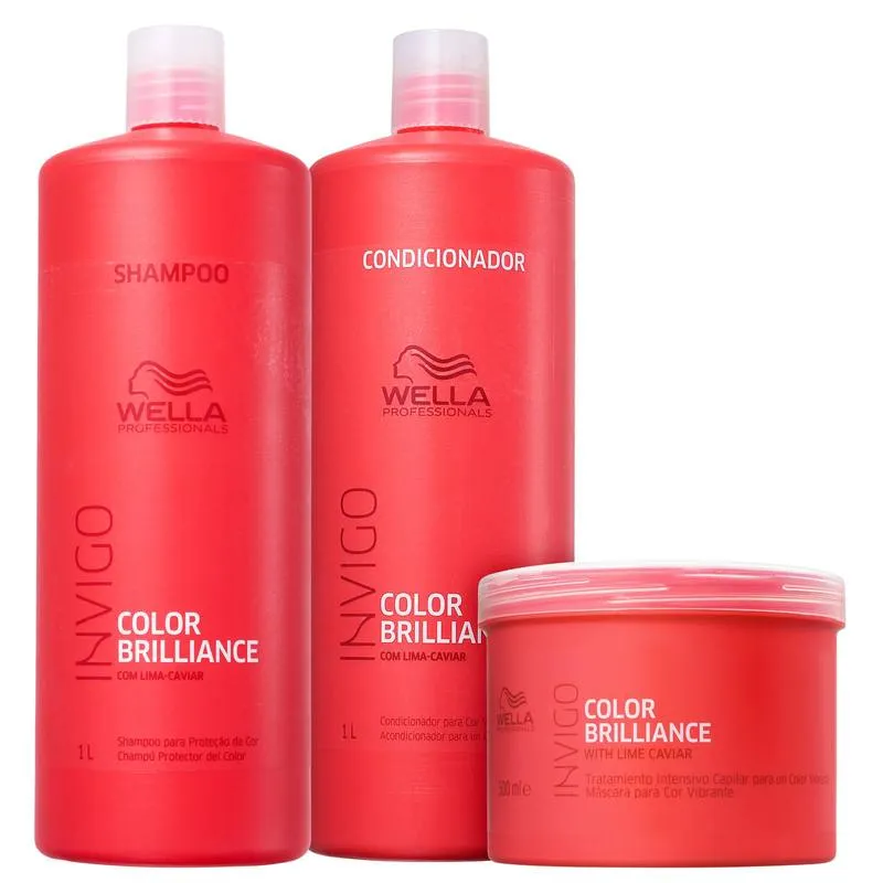Kit Wella Professionals Invigo Color Brilliance Salon Trio (3 Produtos)