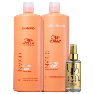 Kit Wella Professionals Invigo Nutri-Enrich Trio Shine Salon (3 Produtos)