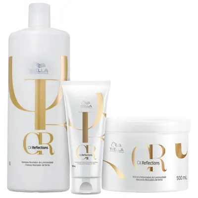 Kit Wella Professionals Oil Reflections Tripla Ação (3 Produtos)