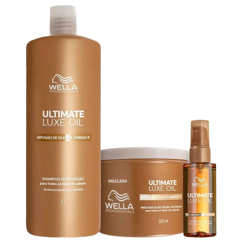 Kit Wella Professionals Ultimate Luxe Oil Salon Trio (3 Produtos)