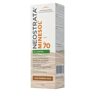 Neostrata Minesol Oil Control Protetor Solar Pele Morena Mais Fps70 40G