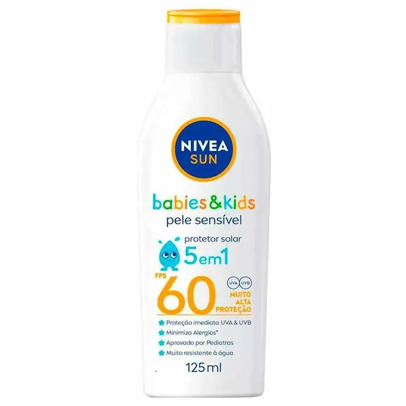Nivea Sun Protetor Solar Kids & Babies Pele Sensível Fps 60 125ml