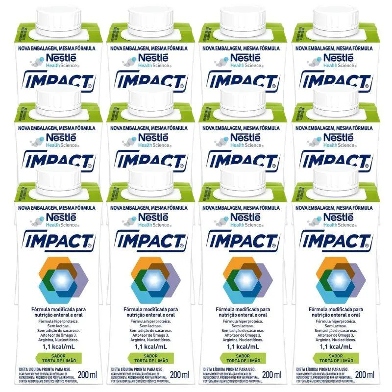 Nutrição Enteral E Oral Impact Torta De Limão 200Ml 12 Unidades