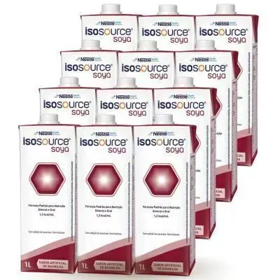 Nutrição Enteral E Oral Isosource Soya 1L 12 Unidades