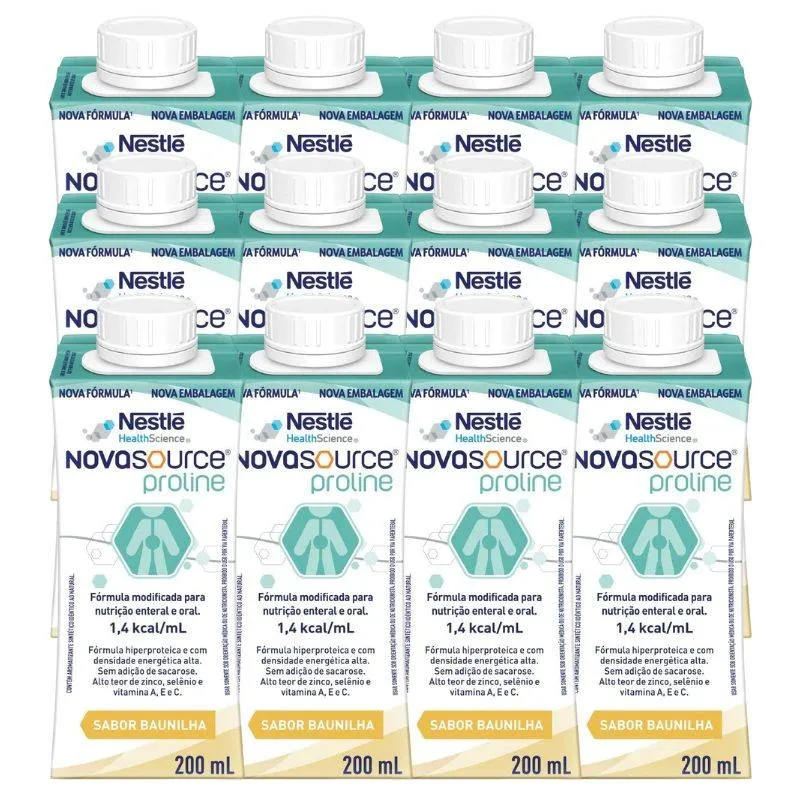 Nutrição Enteral E Oral Novasource Proline Baunilha 200Ml 12 Unidades
