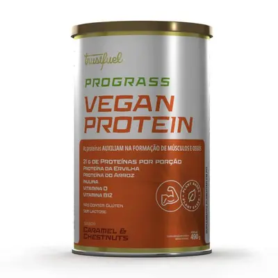 Proteína Vegetal Trustfuel Prograss Vegan Protein Caramel & Chestnuts 490g